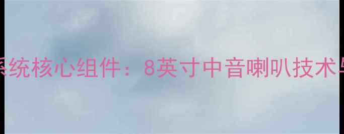 图片 8R8W音响系统核心组件：8英寸中音喇叭技术与选购指南