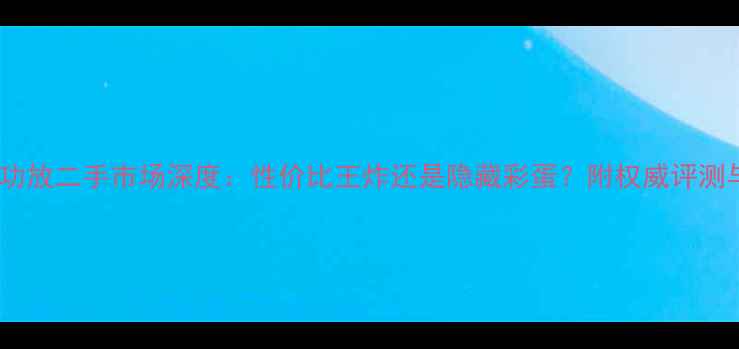 图片 Brinkmann功放二手市场深度：性价比王炸还是隐藏彩蛋？附权威评测与选购指南