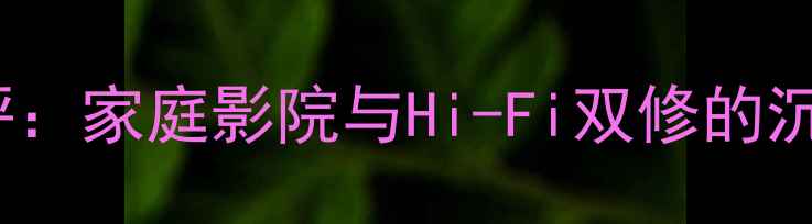 图片 Ciavia音箱深度测评：家庭影院与Hi-Fi双修的沉浸式声学解决方案1