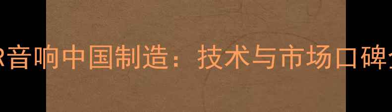 图片 DR音响中国制造：技术与市场口碑全