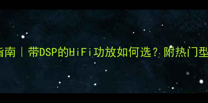 图片 DSP功放终极指南｜带DSP的HiFi功放如何选？附热门型号对比测评！