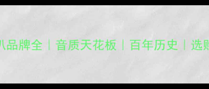 图片 FST喇叭品牌全｜音质天花板｜百年历史｜选购指南1