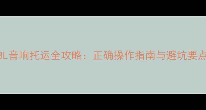 图片 JBL音响托运全攻略：正确操作指南与避坑要点2