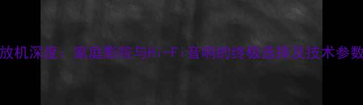 图片 KLAUS功放机深度：家庭影院与Hi-Fi音响的终极选择及技术参数全公开2
