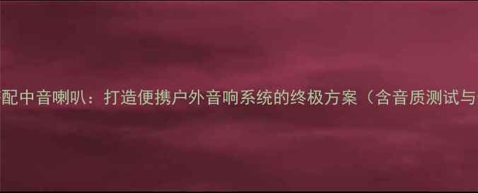 图片 TEC手提箱搭配中音喇叭：打造便携户外音响系统的终极方案（含音质测试与选购指南）1