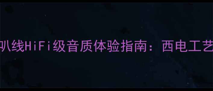 图片 专业级晶体管音响喇叭线HiFi级音质体验指南：西电工艺喇叭线选购与搭配全