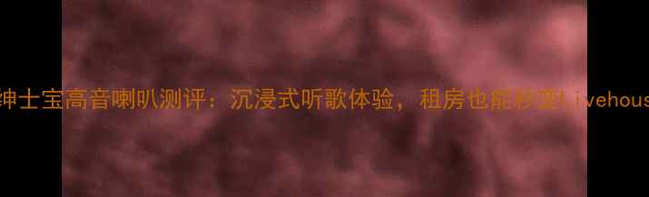 图片 丹麦绅士宝高音喇叭测评：沉浸式听歌体验，租房也能秒变Livehouse！2