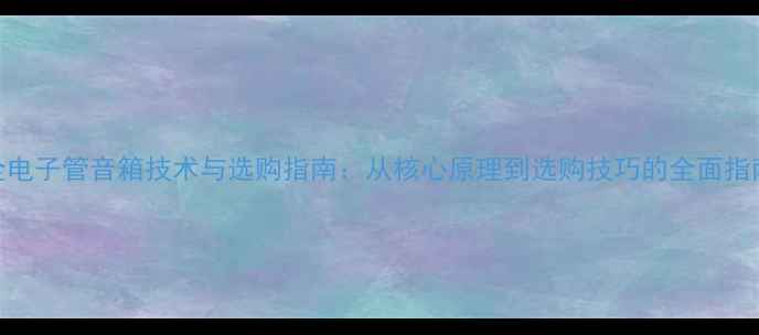 图片 全电子管音箱技术与选购指南：从核心原理到选购技巧的全面指南
