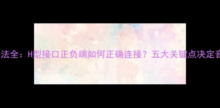 图片 功放输入极性接法全：H型接口正负端如何正确连接？五大关键点决定音质与设备寿命2
