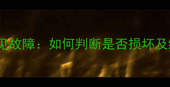 图片 大众CD功放常见故障：如何判断是否损坏及维护保养技巧1