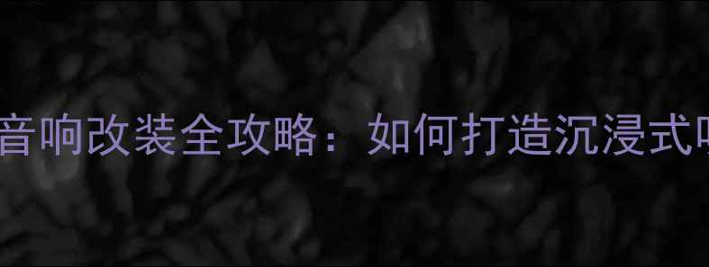 图片 天龙旗舰版音响改装全攻略：如何打造沉浸式听觉盛宴？1