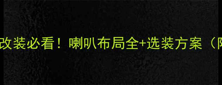图片 奥迪A4A6音响改装必看！喇叭布局全+选装方案（附避坑指南）1