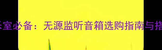 图片 家庭音乐室必备：无源监听音箱选购指南与搭配方案2