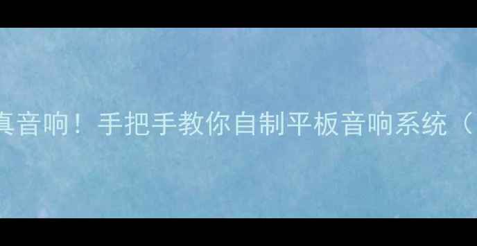 图片 平板秒变高保真音响！手把手教你自制平板音响系统（附避坑指南）1