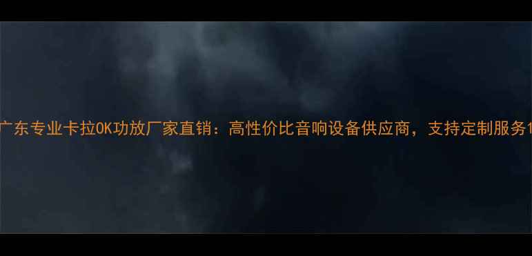 图片 广东专业卡拉OK功放厂家直销：高性价比音响设备供应商，支持定制服务1