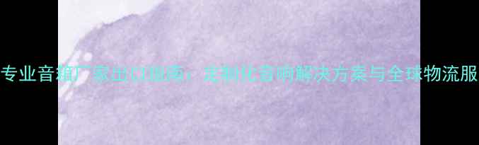 图片 广州专业音箱厂家出口指南：定制化音响解决方案与全球物流服务全