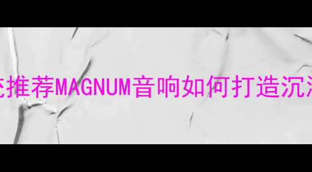 图片 度家庭影院音响系统推荐MAGNUM音响如何打造沉浸式Hi-Fi体验指南1
