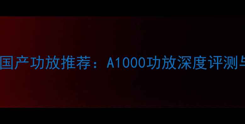 图片 度最佳国产功放推荐：A1000功放深度评测与参数2