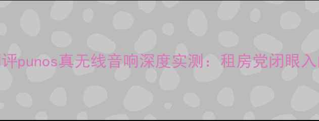 图片 度高性价比蓝牙音箱测评punos真无线音响深度实测：租房党闭眼入的百元级音质天花板？