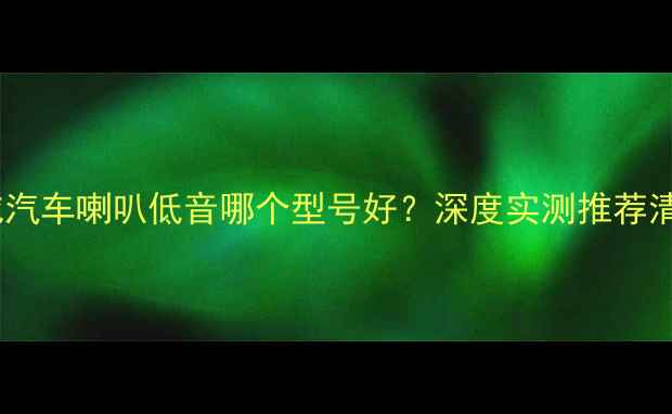 图片 惠威汽车喇叭低音哪个型号好？深度实测推荐清单2