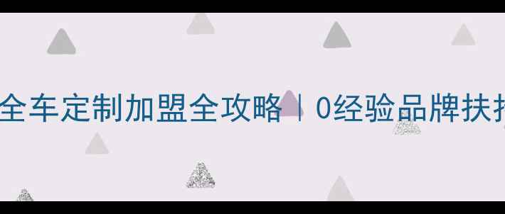 图片 惠威汽车音响全车定制加盟全攻略｜0经验品牌扶持+高利润方案
