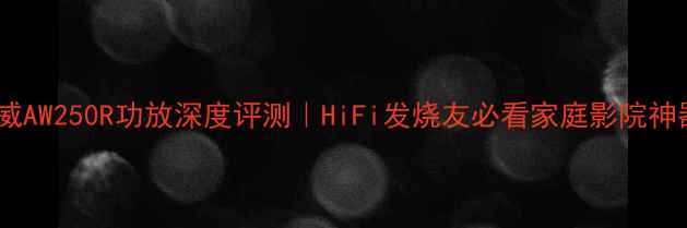 图片 挪威AW250R功放深度评测｜HiFi发烧友必看家庭影院神器2