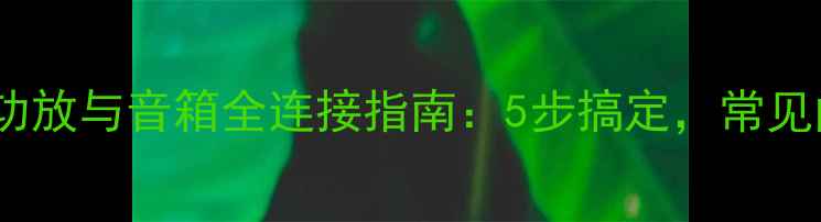 图片 新手必看！AV功放与音箱全连接指南：5步搞定，常见问题一网打尽1