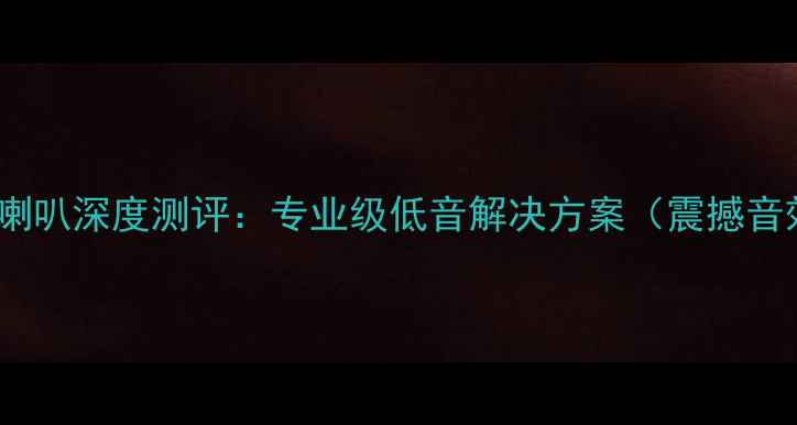 图片 曼斯特12寸超低音喇叭深度测评：专业级低音解决方案（震撼音效实测+选购指南）