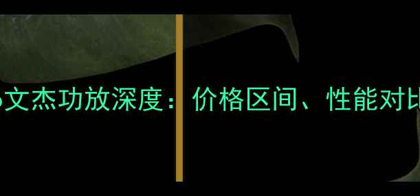 图片 最新Vibrato文杰功放深度：价格区间、性能对比与选购指南