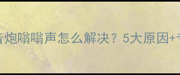 图片 有源音箱低音炮嗡嗡声怎么解决？5大原因+专业维修指南