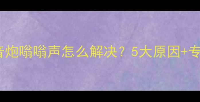 图片 有源音箱低音炮嗡嗡声怎么解决？5大原因+专业维修指南2