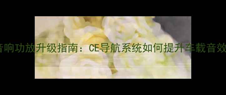 图片 汽车音响功放升级指南：CE导航系统如何提升车载音效体验1