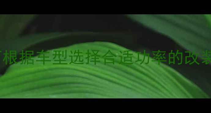 图片 汽车音响功率参数全：如何根据车型选择合适功率的改装方案（附实测数据对比）1