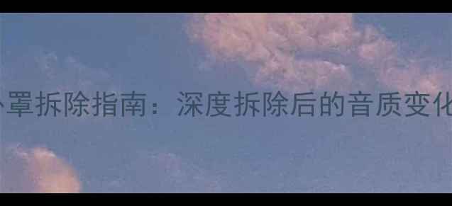 图片 汽车音响扬声器外罩拆除指南：深度拆除后的音质变化与改装注意事项2