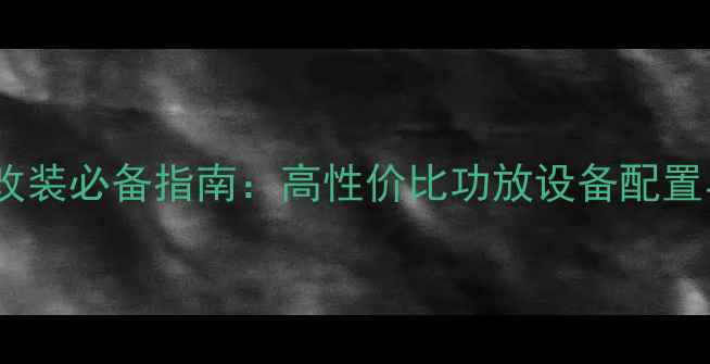 图片 汽车音响改装必备指南：高性价比功放设备配置与安装全1