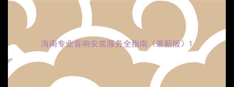 图片 海南专业音响安装服务全指南（最新版）1