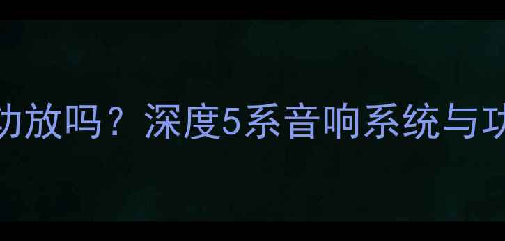 图片 海螺5系喇叭吃功放吗？深度5系音响系统与功放的匹配方案2