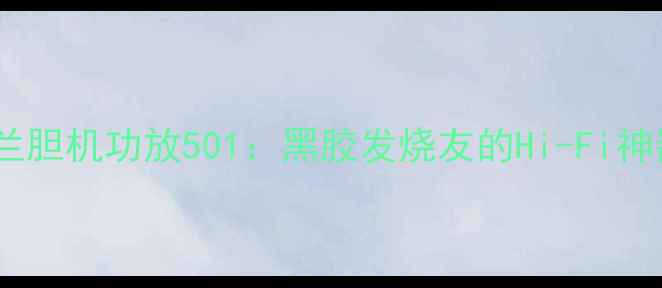 图片 深度柯普兰胆机功放501：黑胶发烧友的Hi-Fi神器全测评1