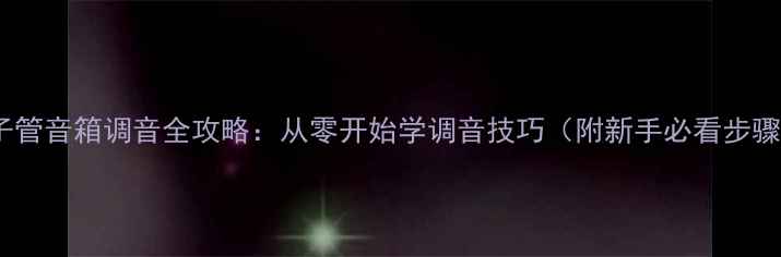 图片 电子管音箱调音全攻略：从零开始学调音技巧（附新手必看步骤）2
