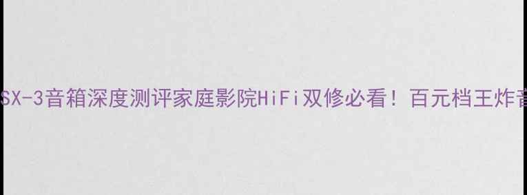 图片 胜利SX-3音箱深度测评家庭影院HiFi双修必看！百元档王炸音效2