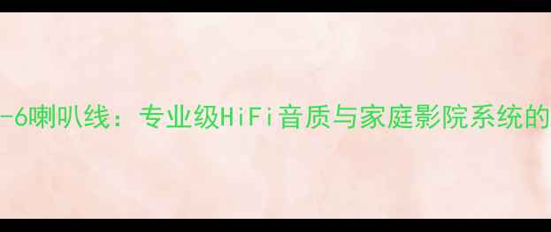 图片 范登豪SCS-6喇叭线：专业级HiFi音质与家庭影院系统的完美拍档1