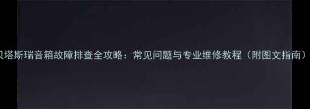 图片 贝塔斯瑞音箱故障排查全攻略：常见问题与专业维修教程（附图文指南）1