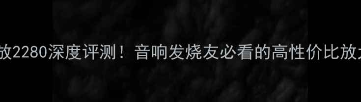 图片 轻骑兵功放2280深度评测！音响发烧友必看的高性价比放大器推荐1