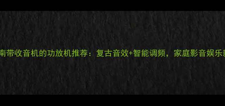 图片 选购指南带收音机的功放机推荐：复古音效+智能调频，家庭影音娱乐新选择2