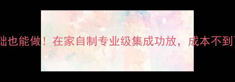 图片 零基础也能做！在家自制专业级集成功放，成本不到百元1