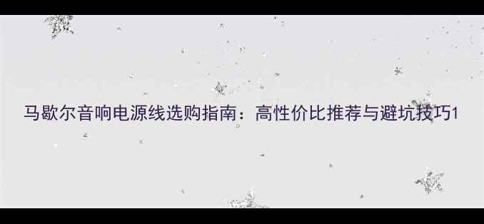 图片 马歇尔音响电源线选购指南：高性价比推荐与避坑技巧1