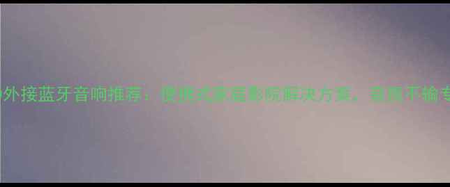 图片 高保真CD外接蓝牙音响推荐：便携式家庭影院解决方案，音质不输专业设备2