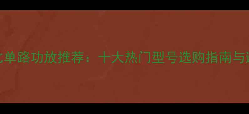 图片 高性价比单路功放推荐：十大热门型号选购指南与避坑技巧