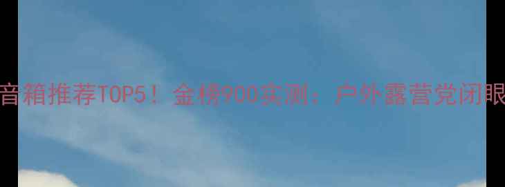 图片 高性价比蓝牙音箱推荐TOP5！金榜900实测：户外露营党闭眼入的宝藏音箱