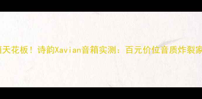 图片 高性价比音箱天花板！诗韵Xavian音箱实测：百元价位音质炸裂家庭影院神器1